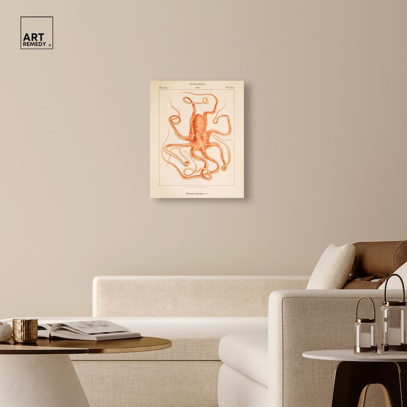 Verany The Octopus 1815 I Canvas by Art Remedy, Gallery Wrapped