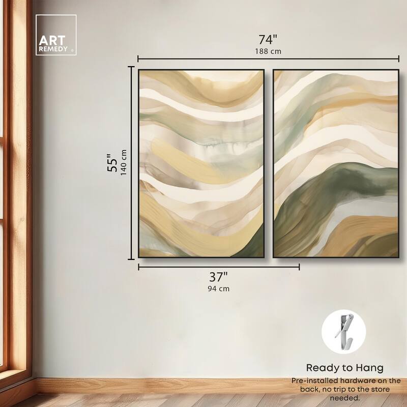 Dunes of Time I Canvas Set of 2 by Art Remedy
