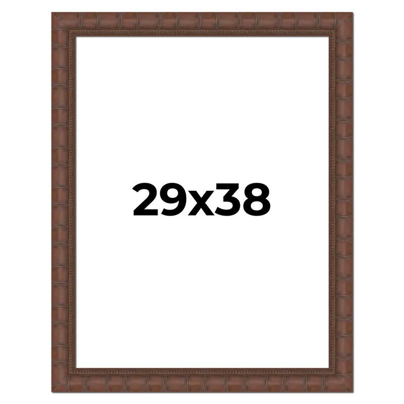 29x38 Frame Pewter Solid Wood Picture Frame Width 1.625 Inches | Interior Frame Depth 0.6875 Inches