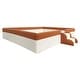preview thumbnail 8 of 11, Queen Size Upholstered Bed Grounded Bed Slats Platform Bed with Safety Fence and Stairs, Rectangle Framework Easy Assembly