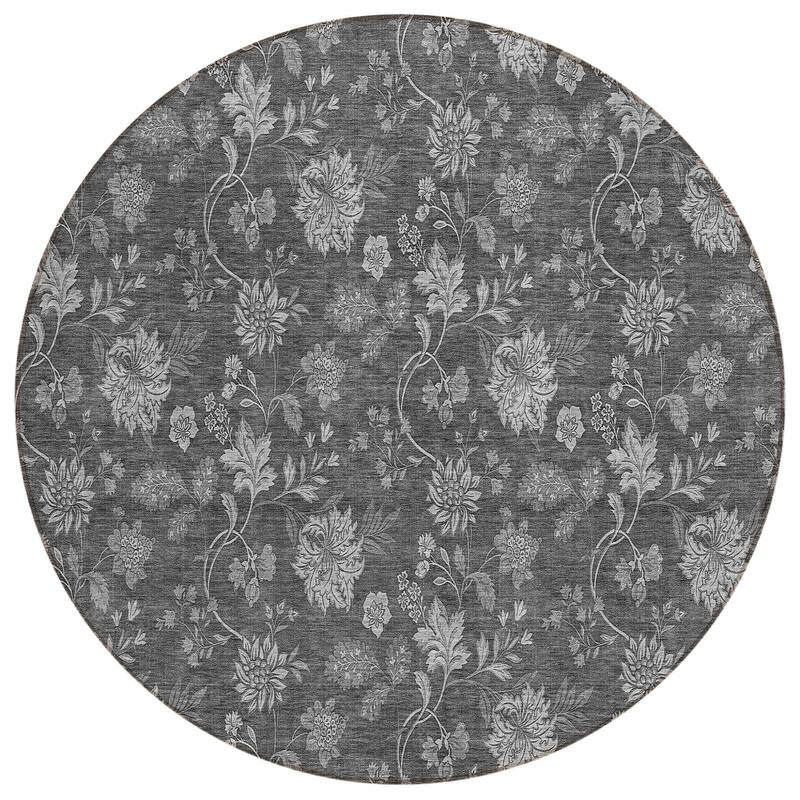 HomeRoots Floral Transitional Rectangle Outdoor Rug