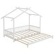 preview thumbnail 2 of 31, Extendable House Bed Twin to King Daybed with Roof and Fence Rails