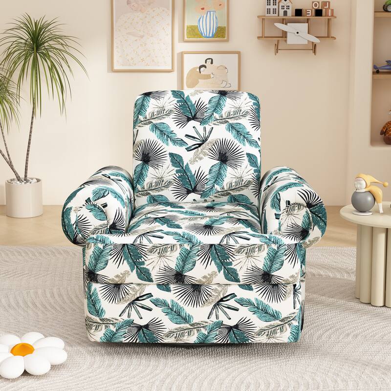 Manual Recliner Sofa Swivel Recliner Rocker Chair with Adjustable Backrest for Living Room, Bedroom, or Nursery