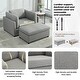 preview thumbnail 31 of 40, Roomfitters 50" Oversized Armchair with Ottoman, Modern Accent Chair, Lumbar Support, Reading Sofa for Bedroom
