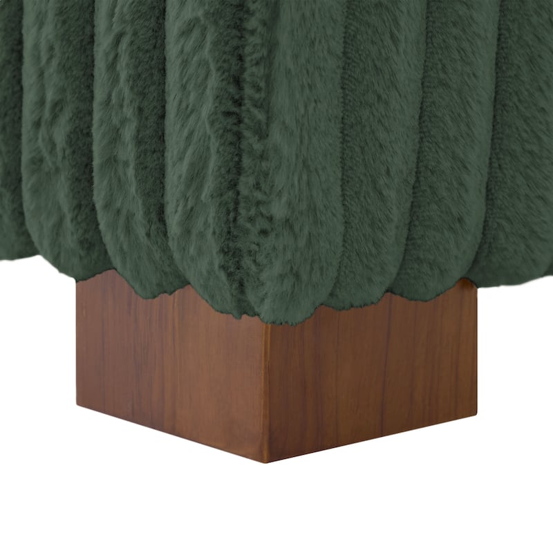 Plush Corduroy Chaise Armchair Modular Lounge Sectional Corner Sofa