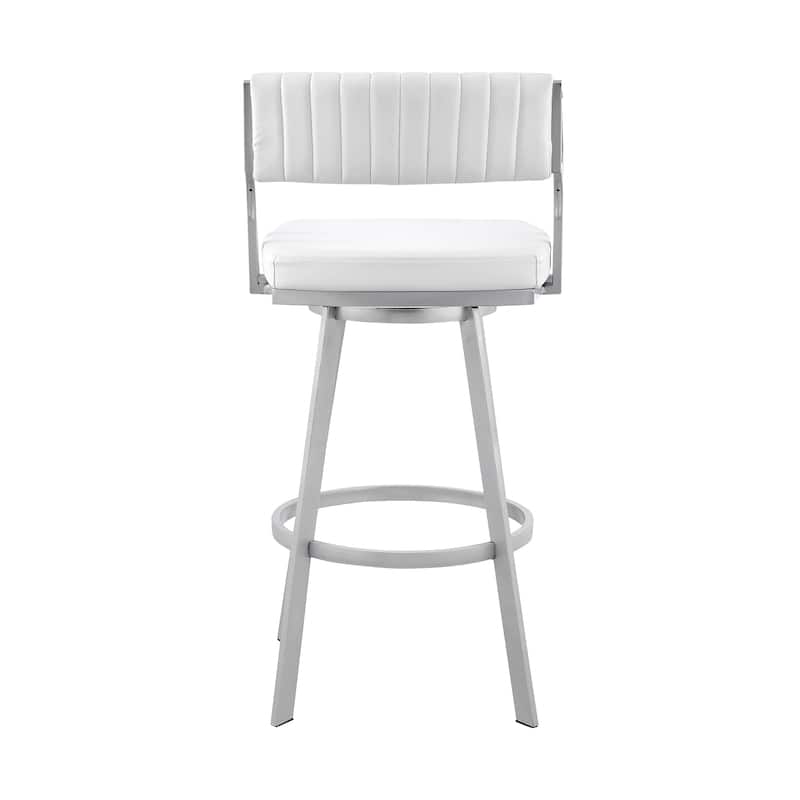 Capri Metal Upholstered Bar or Counter Swivel Stool