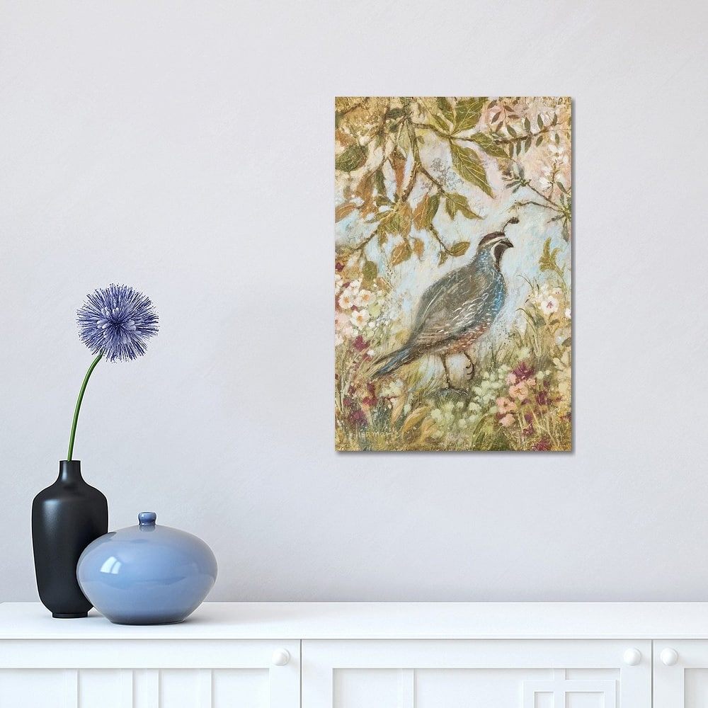 iCanvas "Quail Steps Out" by Lisa Marie Kindley Canvas Print