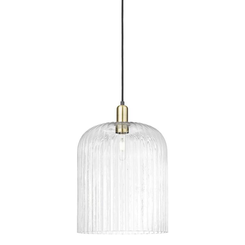 Innovations Lighting 716-1P-18-12 Bridal Veil Pendant Bridal Veil 12" - Black Antique Brass / Clear