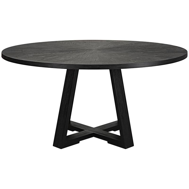 Uttermost Gidran Round Black Dining Table - 60"W x 30"H x 60"D 