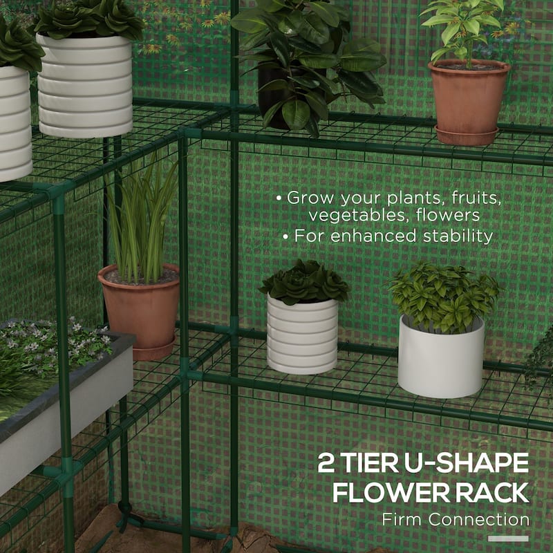Outsunny 4.6' x 4.7' Portable Greenhouse, Water/UV Resistant Walk-In Small Outdoor Greenhouse