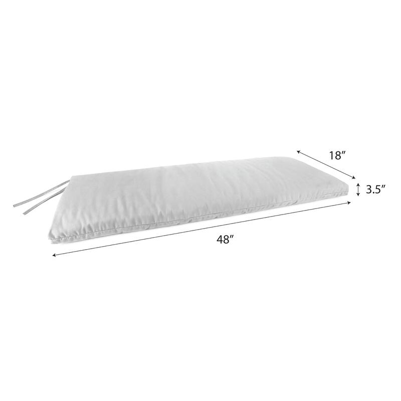 Sunbrella 48" x 18" Rust Solid Outdoor Bench Cushion with Ties - 18'' L x 48'' W x 3.5'' H