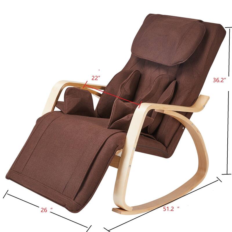Full massage function-Air pressure-Comfortable Relax Rocking Chair, Lounge Chair Relax Chair with Cotton Fabric Cushion