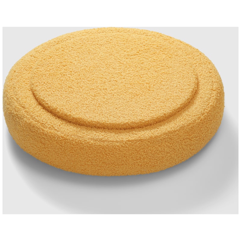 Bayville 16" Tall Sherpa Round Ottoman With Storage