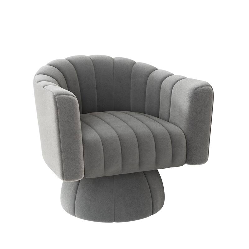 Ouyessir Oversized Modern Upholstered Barrel Chairs