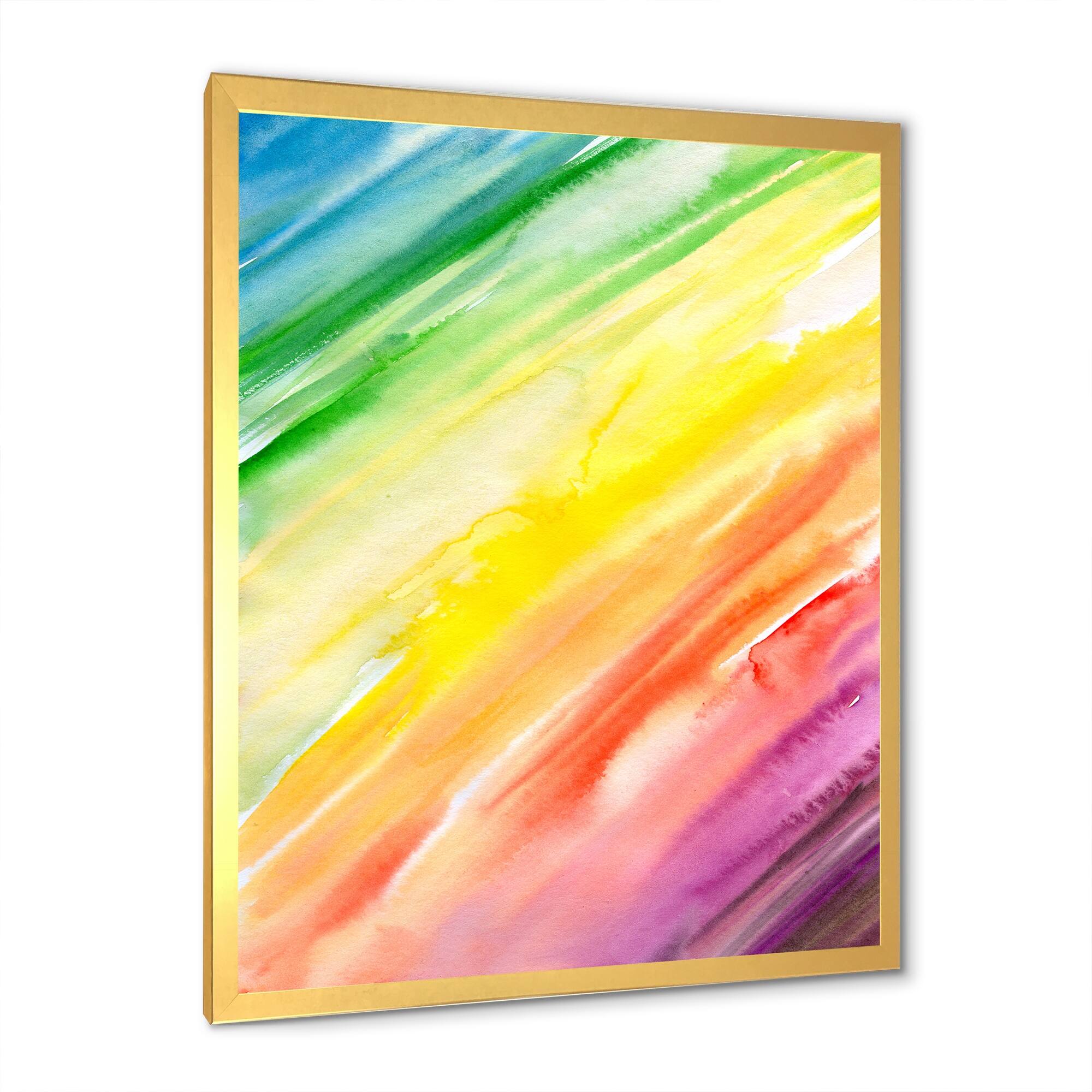 Designart "Colorful Raimboo Art" Modern Framed Art Print Bed Bath