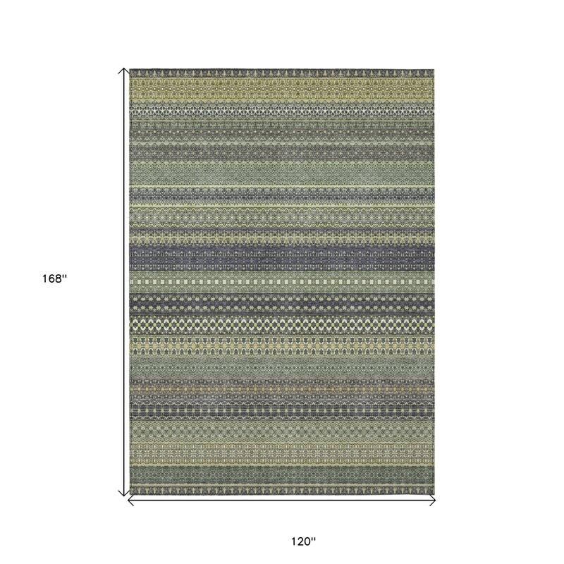 Tax Stripe Weather Resistant Timeless Fusion Outdoor Rug