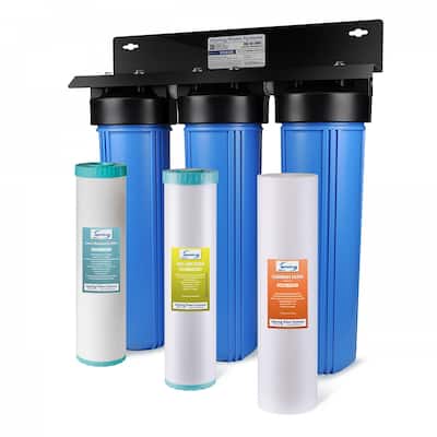 iSpring WGB32B-MKS Whole House Water Filtration System, Sediment, Iron, Hydrogen Sulfide, PFAS, Lead, Chlorine, Manganese