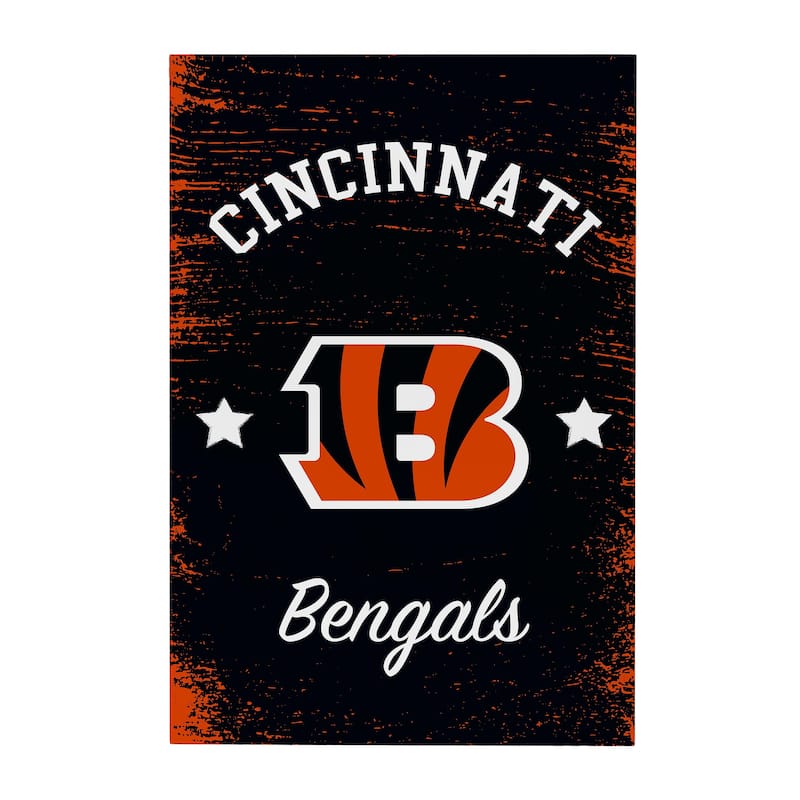 Cincinnati Bengals Wooden Door Decor Wall Sign - Multi-Color - 16 x 24