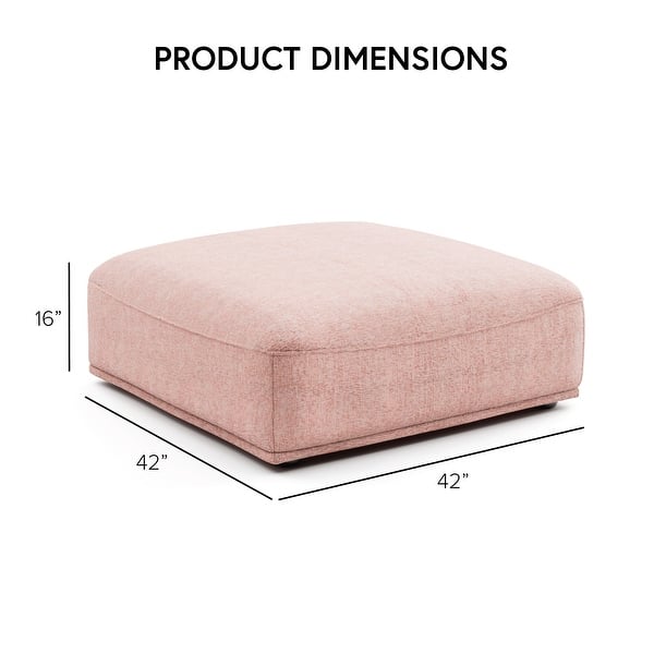 dimension image slide 1 of 3, Furniture of America Lyndon 3-Piece Modular FSC & OEKO TEX Loveseat Sofa with Ottoman