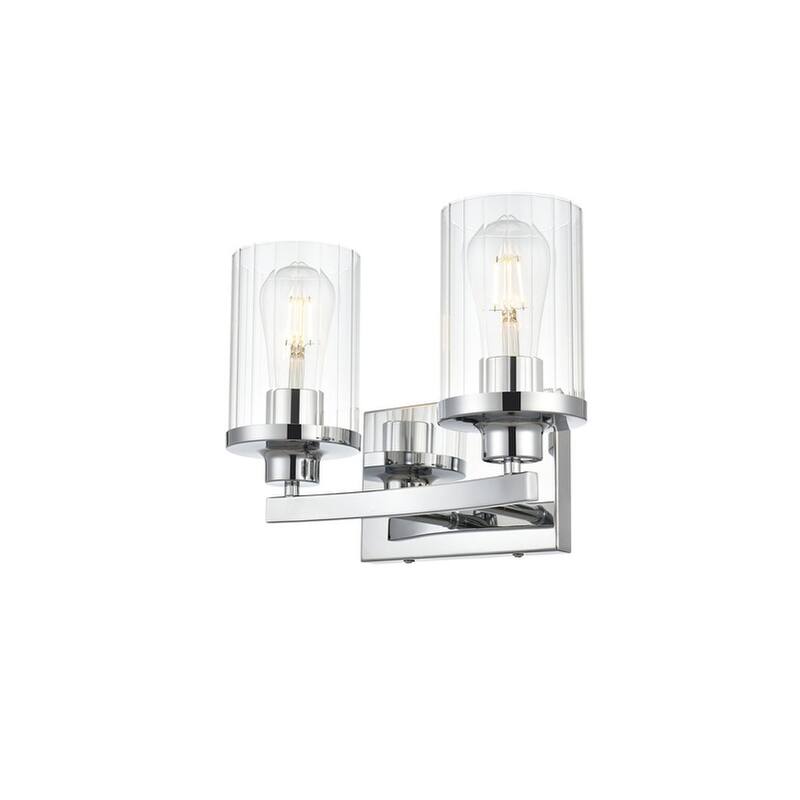 Silvia 1 Light Black and Clear Bath Sconce