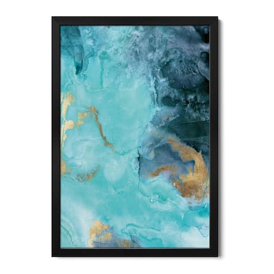 Gold Under The Sea II Premium Framed Poster by Eva Watts