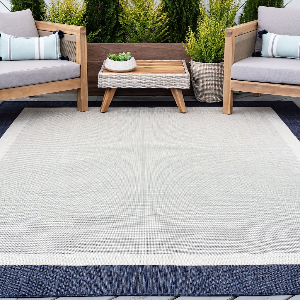 Exo Coastal Border Indoor/Outdoor Area Rug