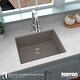 preview thumbnail 33 of 49, Karran Undermount 24.38 in Single Bowl Quartz Kitchen Sink