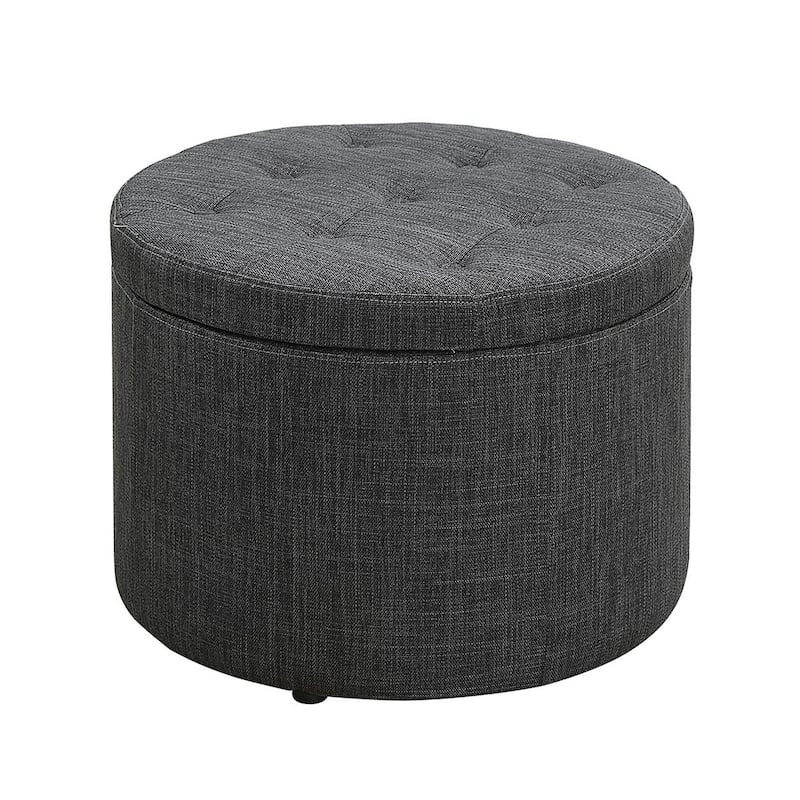 Convenience Concepts Designs4Comfort Round Shoe Storage Ottoman