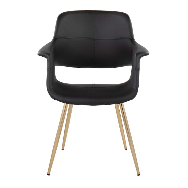 Silver Orchid Fauske Upholstered Chair with Metal Legs - Set of 2