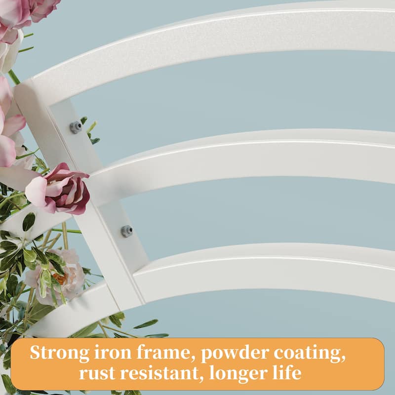 Large White Wedding Arch Stand 3 Layer Garden Backdrop Frame