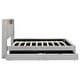preview thumbnail 8 of 12, LED Platform Bed Queen Bed Frame with Twin XL Size Trundle and 2 Drawers Underneath, Wood Slat Support, Grey Teddy Fleece