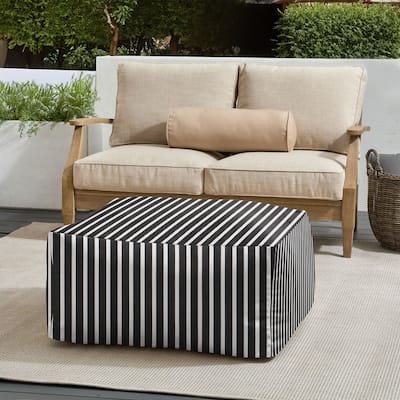 Sorra Home Sunbrella Outdoor Knife Edge Bean Pouf