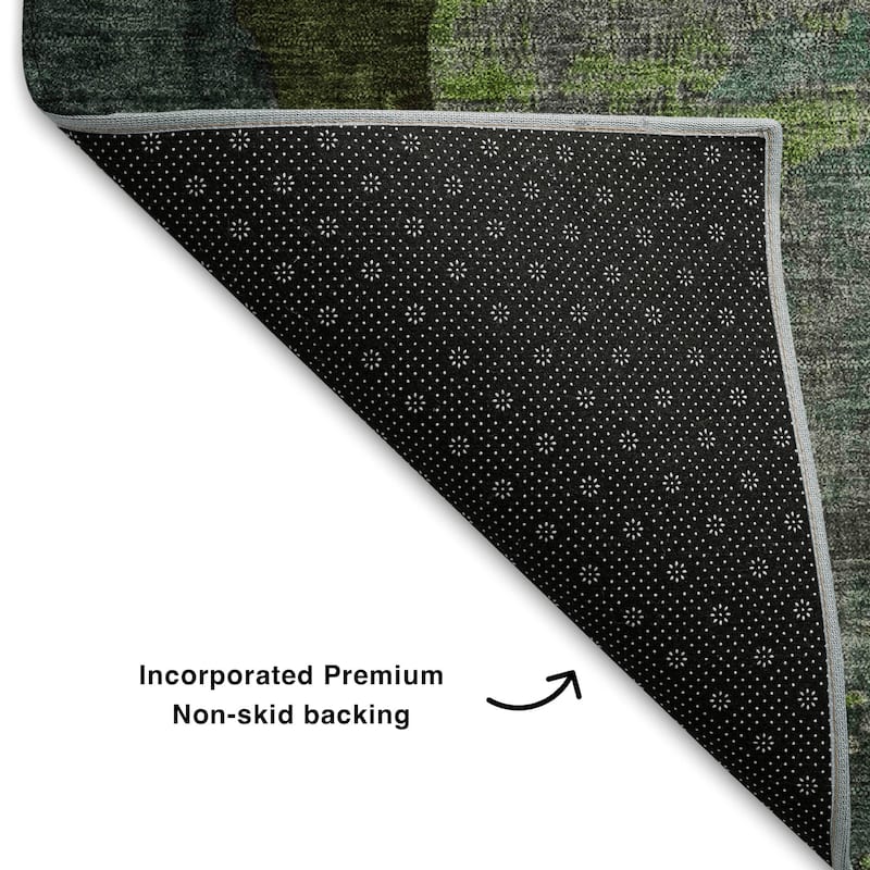 Premium Washable Super Soft Abstract Soid Mayfield Rug