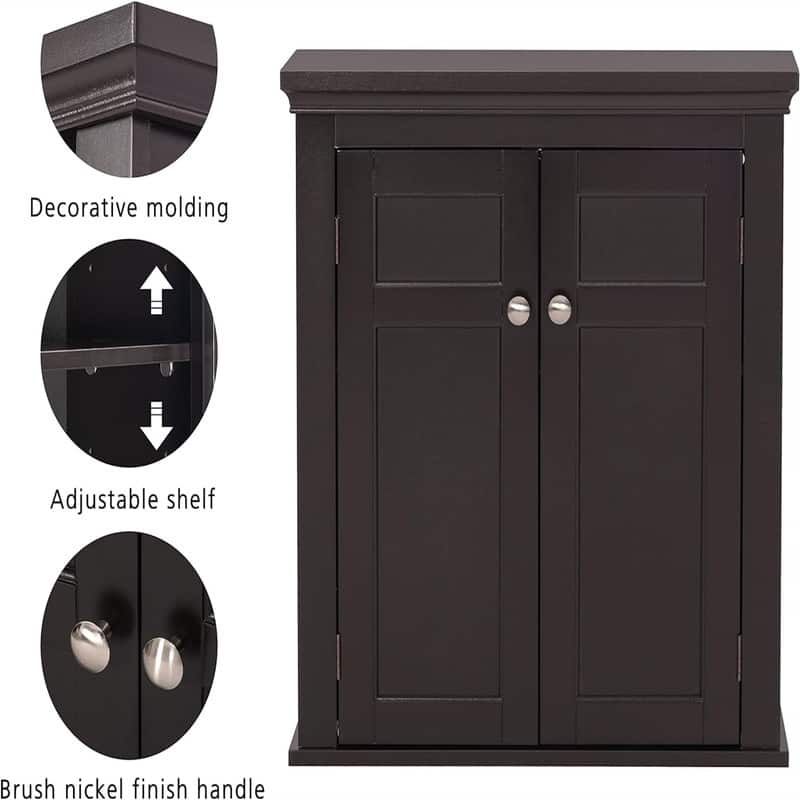 Bathroom Cabinet Wall Mounted - 7.87"D x 23.62"W x 25.2"H