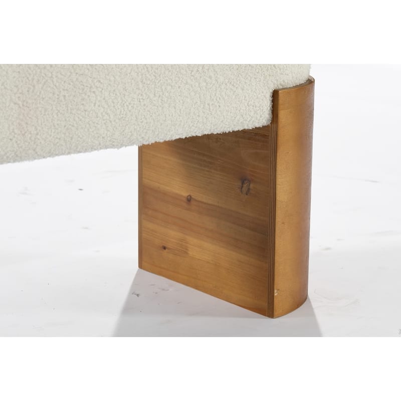 59" Modern Entryway Bench with High-Density Foam Seat