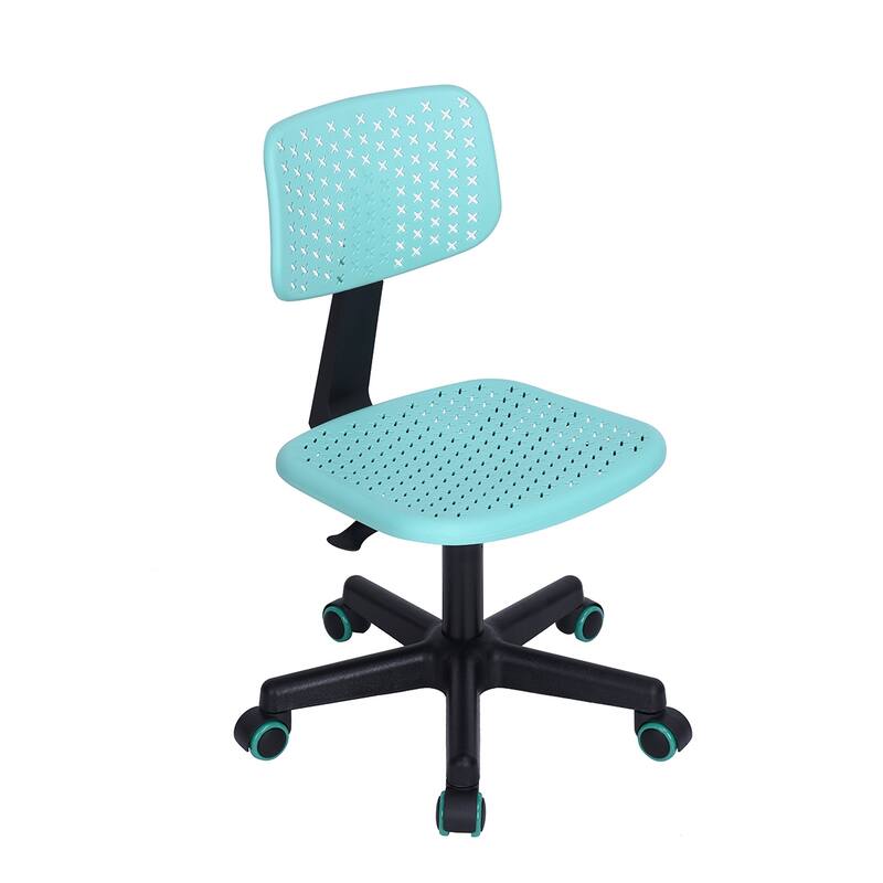 HomyLin Plastic Adjustable Rolling Kids Study Desk Chair Armless