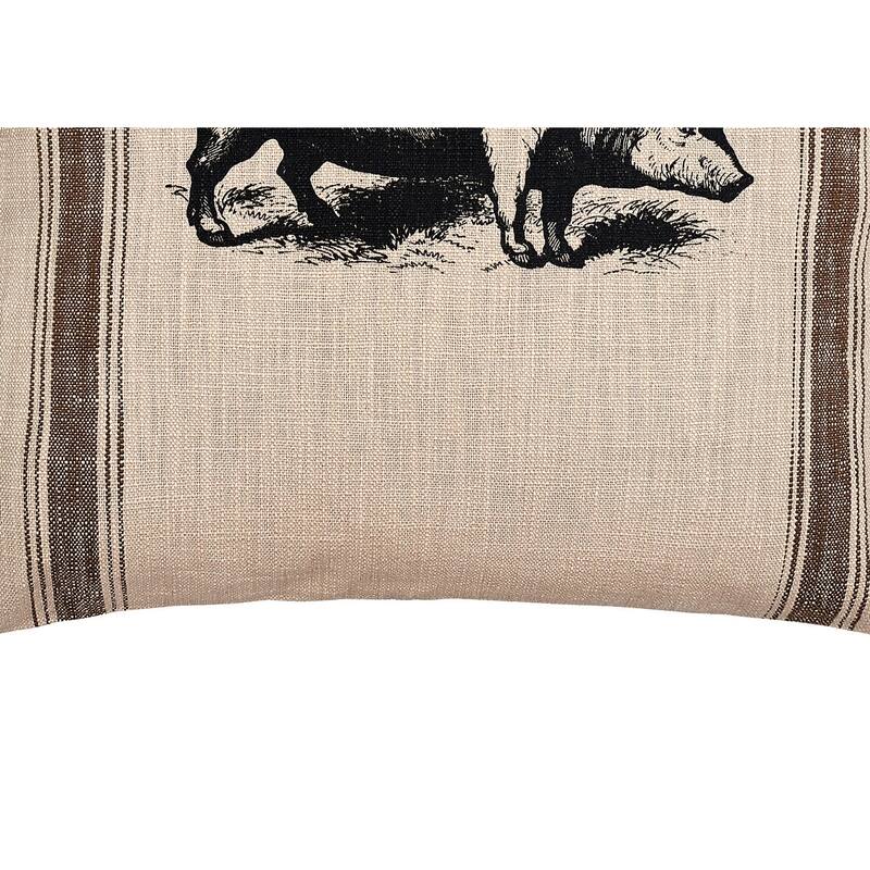 20" x 20" Pig Feed Sack Throw Pillow
