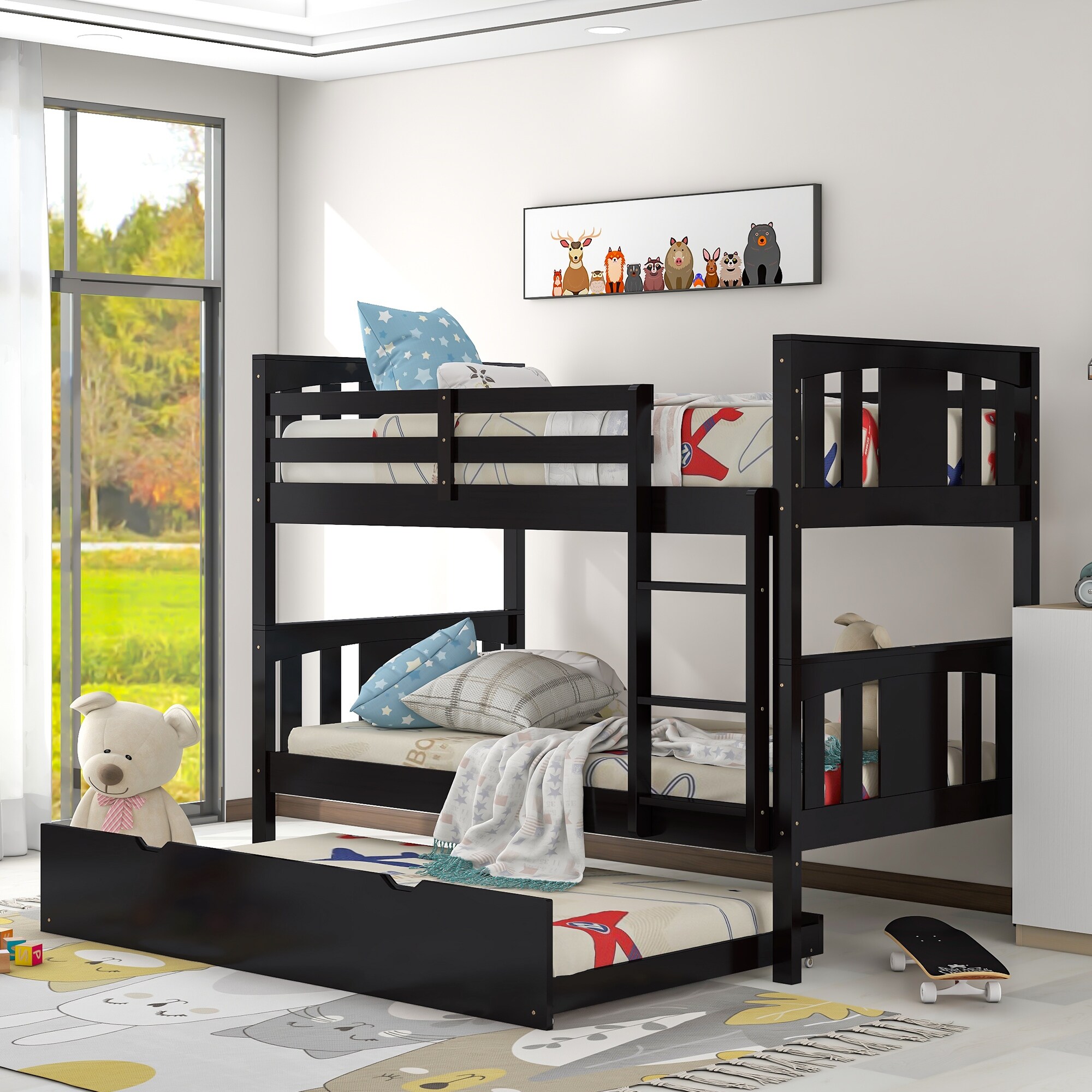 3 twin bunk bed