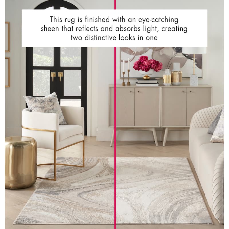 Nourison Brushstrokes Indoor only Abstract Area Rug