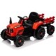 preview thumbnail 34 of 62, 24V Ride-On Electric Tractor with Trailer, Remote Control, 3 Speed Options, Bluetooth, MP3, USB, for Kids 3+, 400W Motor. Red