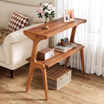 Mid Century Modern 27.56" Solid Wood End Table