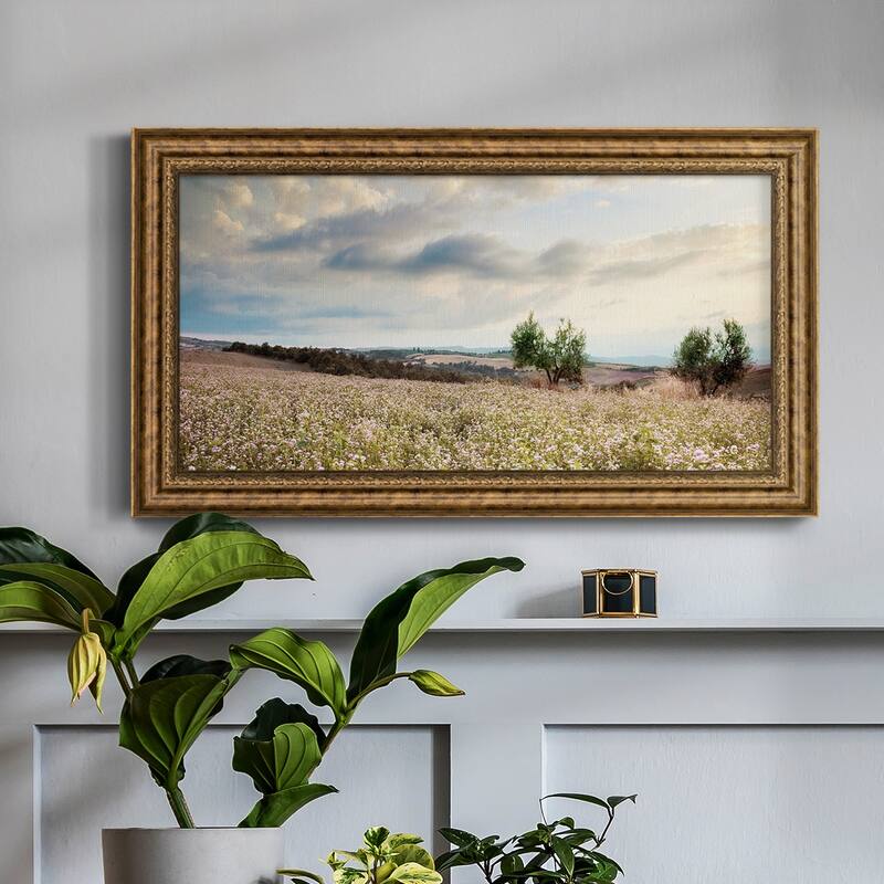 Tuscan Wildflowers Premium Framed Canvas- Ready to Hang