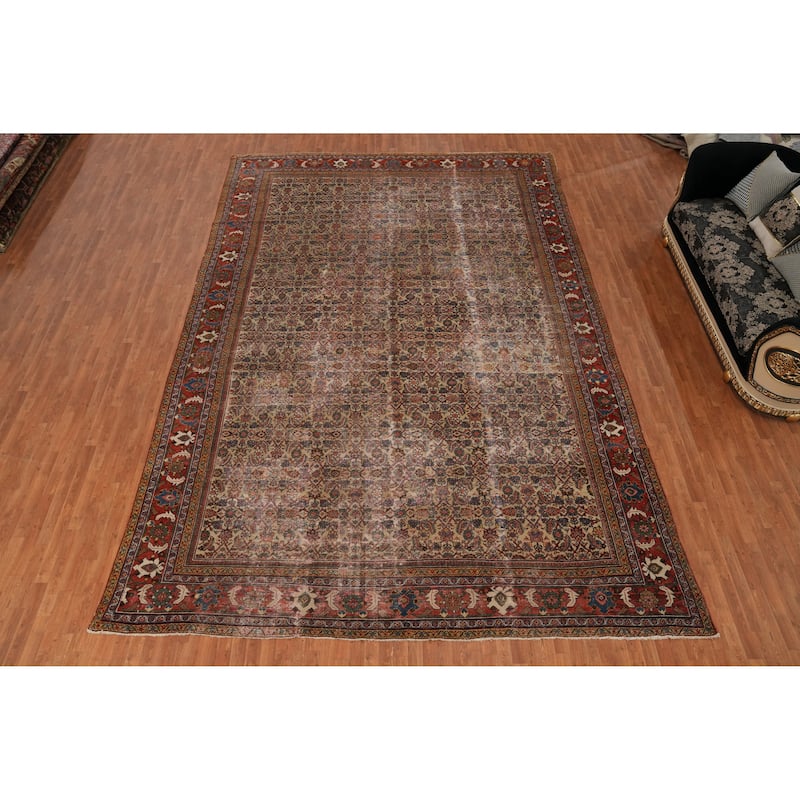 Hand Knotted Oriental 100% Wool Carpet Traditional All-Over Beige & Ivories Sultanabad Area Rug - 17' 2'' X 11' 7''