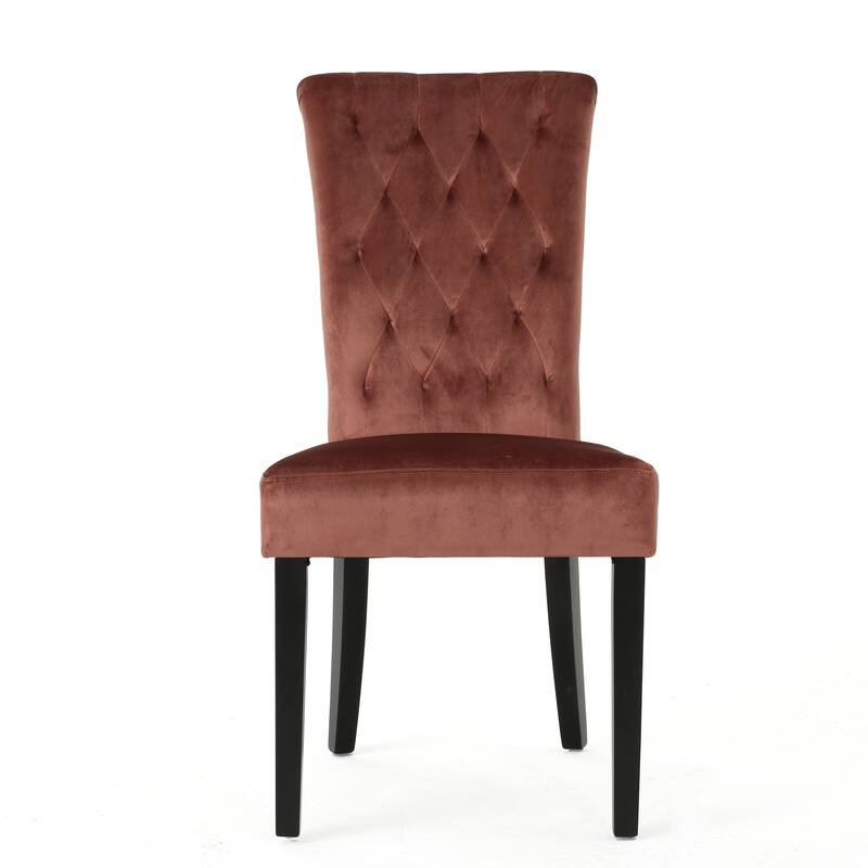 Velvet Tufted and Flared Dining Chairs