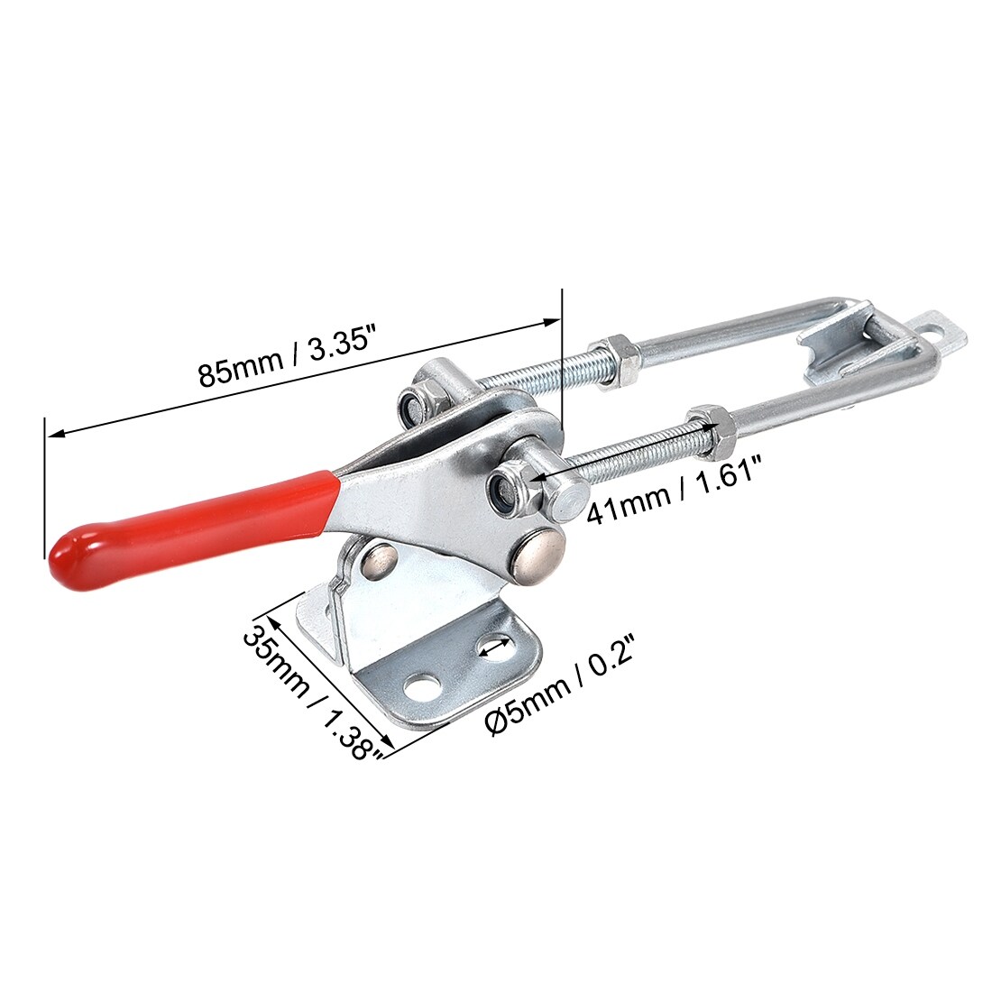 496lbs Smoker Toggle Pull Latch U Bolt Vertical Quick Release Clamp, 2 Pcs  - Silver Tone,Red - Bed Bath & Beyond - 35525916