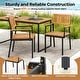 preview thumbnail 4 of 4, 7 PCS Outdoor Dining Set Wood Rectangular Dining Table & Armchairs