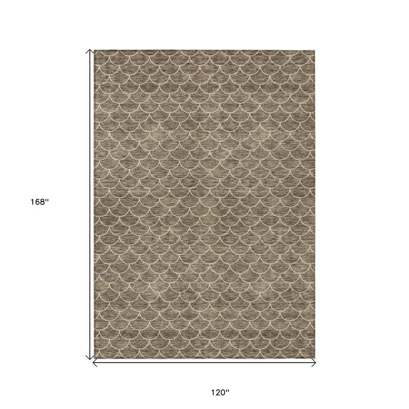HomeRoots Geometric Transitional Rectangle Outdoor Rug