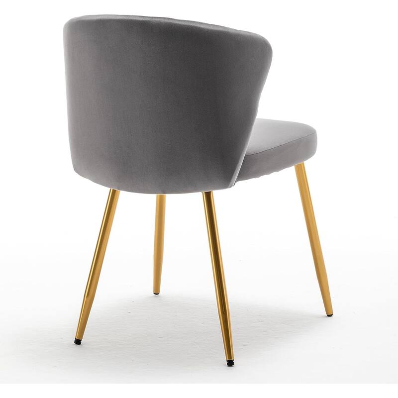 Modern Velvet Accent Chair with Channel-Tufted Design Comfortable and Trendy Armless Seat