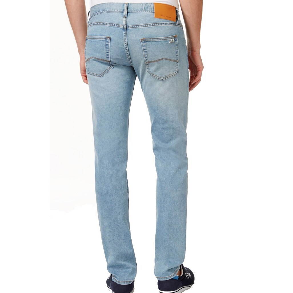 mens light blue armani jeans