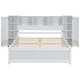 preview thumbnail 29 of 28, Full Platform Bed with Storage Headboard, Lockers & Pine Wood Frame, Grey